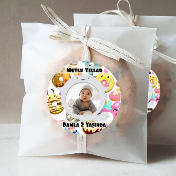 Donut Temalı Resimli Sticker