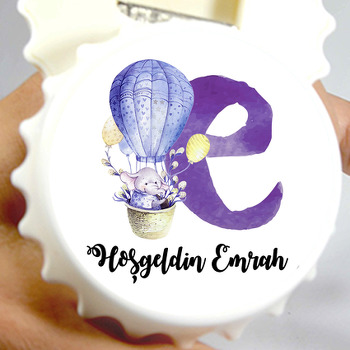 E Harfi  Temalı  Kapak Şekilli Magnet Açacak