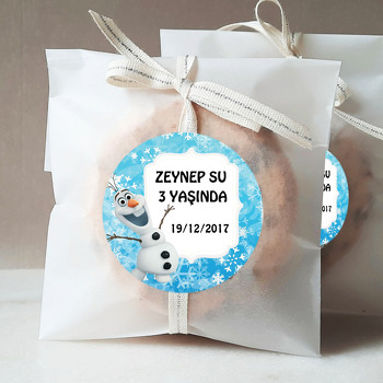 Elsa Mavi Fon Temalı Sticker