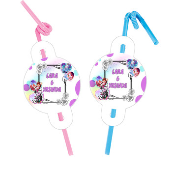 Enchantimals Temalı Pipet ve Kartı