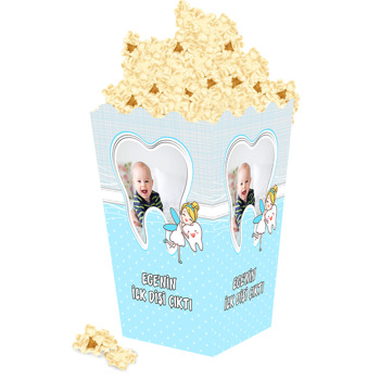 Erkek Diş Buğdayı Temalı Popcorn Kutusu