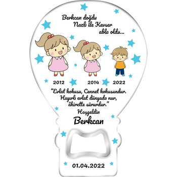 Erkek Kardeş ile Abla Temalı Balon Magnet Açacak