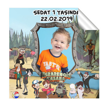 Esrarengiz Kasaba Temalı Kare Etiket