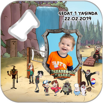 Esrarengiz Kasaba Temalı  Kare Magnet Açacak