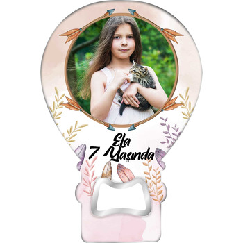 Etnik Ok Çerçeve Temalı Balon Ahşap Magnet 