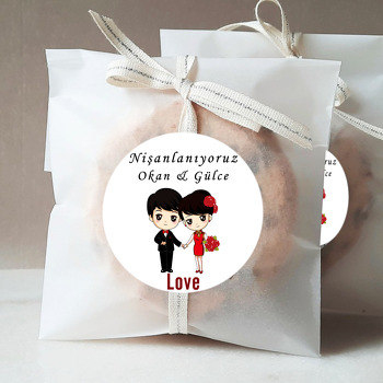 Evlilik ve Nişan Temalı Sticker