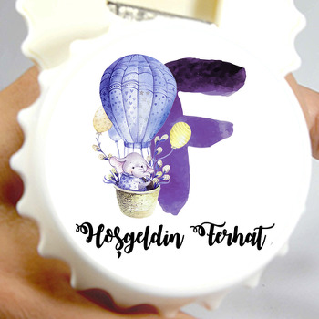 F Harfi  Temalı  Kapak Şekilli Magnet Açacak