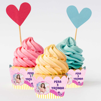 Fancy Nancy Clancy Temalı Cupcake Sargısı