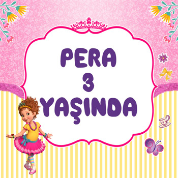 Fancy Nancy Clancy Temalı Kare Doğum Günü Parti Afiş