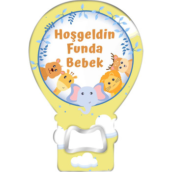 Fil ve Arkadaşları Sarı Fon Temalı Balon Magnet Açacak