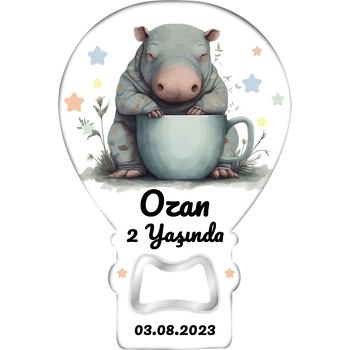 Fincanda Soft Su Samuru Temalı Balon Ahşap Magnet 