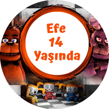Five Nights At Freddys Temalı Akrilik Daire Magnet