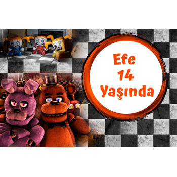 Five Nights At Freddys Temalı Doğum Günü Afiş