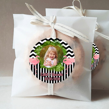 Flamingo Siyah Beyaz  Temalı Resimli Sticker