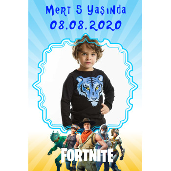 Fortnite Temalı Doğum Günü Magnet