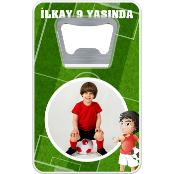 Futbol Sahası Temalı Dikdörtgen Magnet Açacak