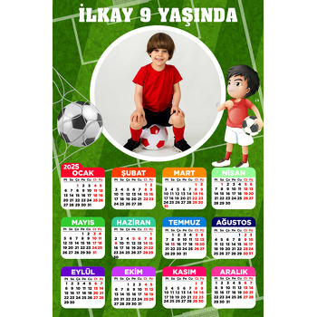 Futbol Sahası Temalı Takvim Magnet