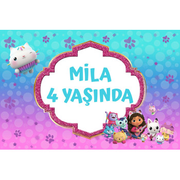 Gabbynin Hayal Evi Temalı Doğum Günü Afiş