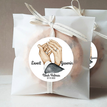 Gelin ile Damat Elleri Temalı Sticker