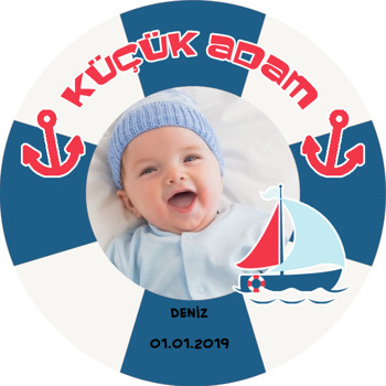 Gemili Daire Plastik Anahtarlık 2
