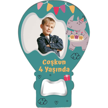 Gergedan ile Cupcake Temalı Balon Magnet Açacak