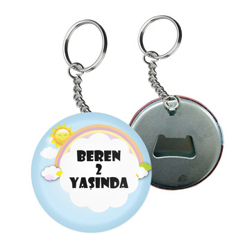 Gökkuşağı Temalı Arkası Açacak Anahtarlık