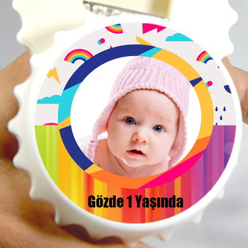 Gökkuşağı Temalı Kapak Şekilli Magnet Açacak