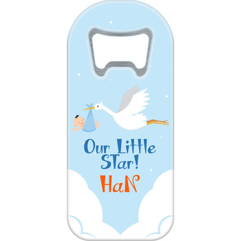 Gökyüzünde Bebekle Uçan Leylek Temalı Uzun Magnet Açacak