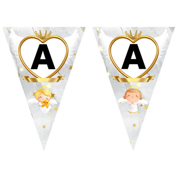 Gold Angel Temalı Parti Banner Flama