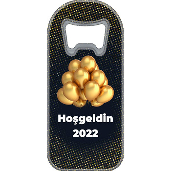 Gold Balonlar Temalı Uzun Magnet Açacak