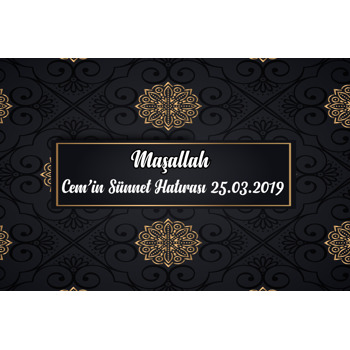 Gold Damask Desenli Sünnet Temalı Magnet