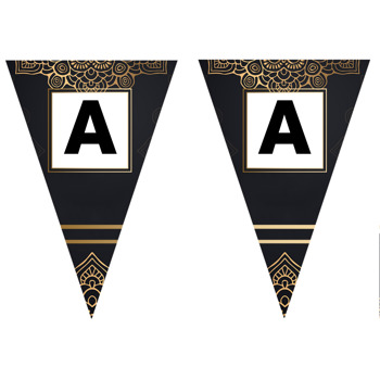 Gold Desen Temalı Parti Banner Flama