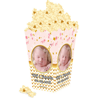 Gold Dore ve Parti Temalı Popcorn Kutusu
