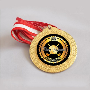 Gold Golf Şampiyonluğu Temalı Metal Madalya