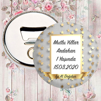 Gold Gri Yıldızlar Temalı Magnet Açacak