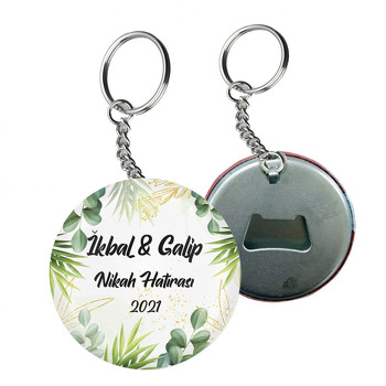 Gold ile Yeşil Dallar Temalı Arkası Açacak Anahtarlık