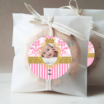 Gold Pink Damask Temalı Resimli Sticker