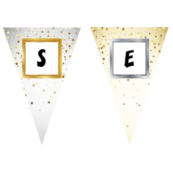 Gold Silver İkiz Temalı Parti Banner