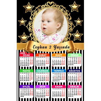 Gold Star Temalı Takvim Magnet