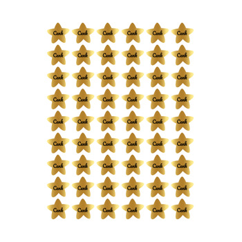 Gold Yıldız Temalı Şekilli Sticker