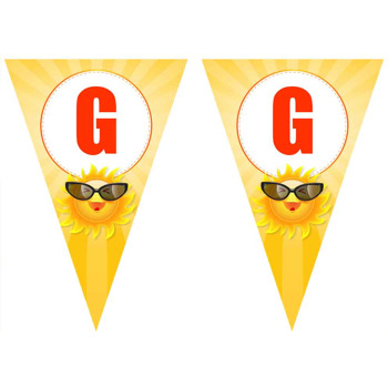 Gözlüklü Güneş Temalı Parti Banner
