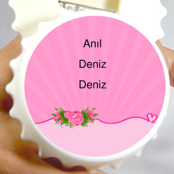 Gül Temalı Kapak Şekilli Magnet Açacak