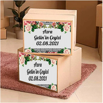 Güller ile Yapraklar Gri Fon Temalı Sticker
