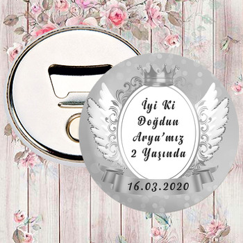 Gümüş Angel Wings Temalı Magnet Açacak