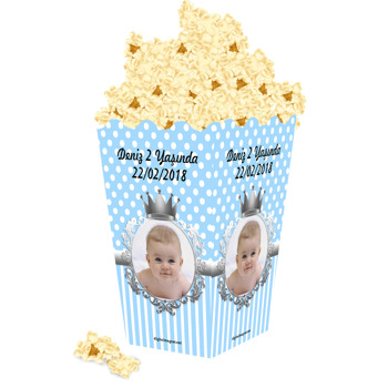 Gümüş Temalı Popcorn Kutusu