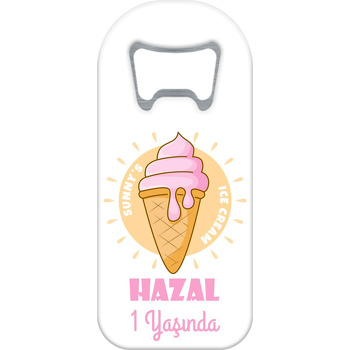 Güneş ile Çilekli Dondurma Temalı Uzun Magnet Açacak
