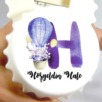 H Harfi  Temalı  Kapak Şekilli Magnet Açacak