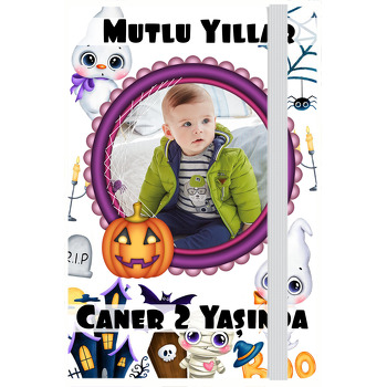 Halloween Boo Temalı Doğum Günü Kişiye Anı Özel Defter