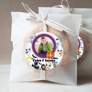 Halloween Boo Temalı Resimli Sticker