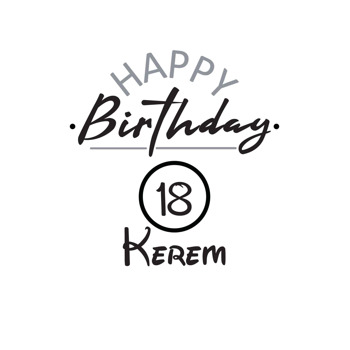 Happy Birthday ile Yaş Temalı Doğum Günü Afiş
